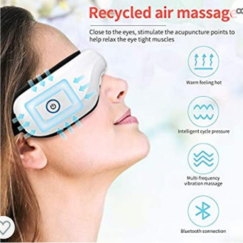 Masajeador De Ojos Inalámbrico Con Parlantes Bluetooth
