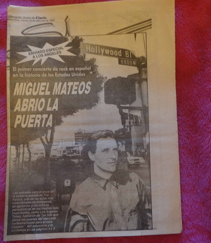 Suplemento Si Carín 1989 Miguel Mateos Menem Y Rockeros