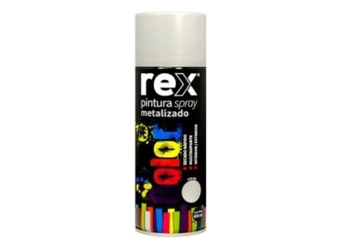 Brillo Metalico Duradero Spray Rex Plateado Metalizado-sc