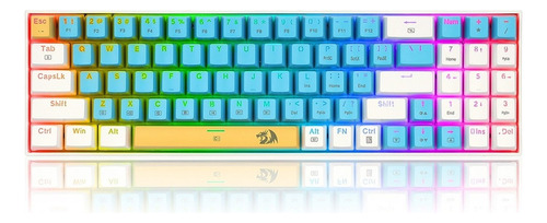 Teclado Gamer Ergonómico De 78 Teclas Con Cable Y Luz Rgb