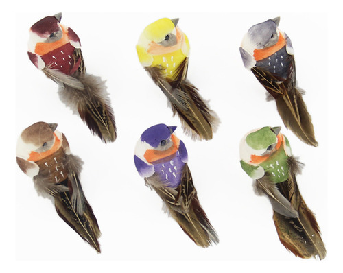 Juego De 12 Unidades Con Plumas Artificiales Para Pájaros, P