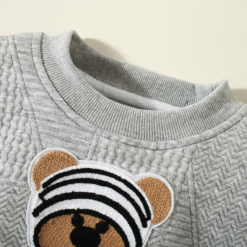 2 Piezas Conjunto Cálido Y Cómodo Con Oso Para Bebé 1-5 Años