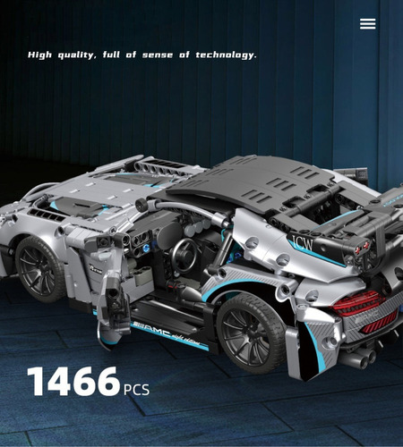 W Set De Juego Sports Car Bricks, 1466 Piezas