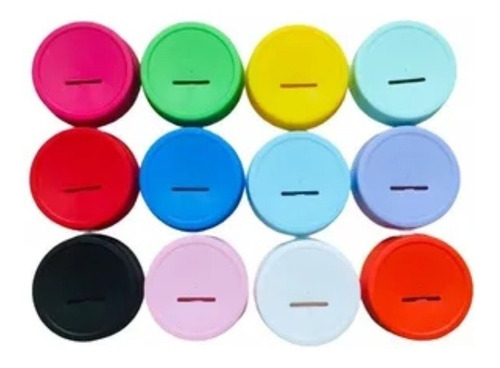 Tapa De Plastico Alcancia Colores X 20 Unidades
