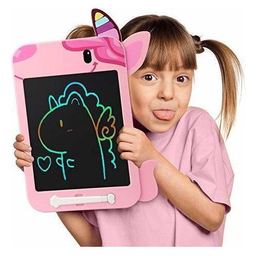 Tableta De Escritura Y Dibujo Lcd Diseño De Unicornio Rosa