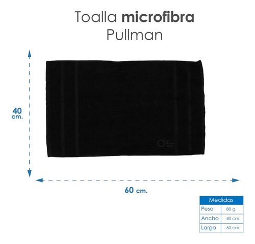 Hh 5 Toalla Pullman Microfibra Super Absorbente 60x40