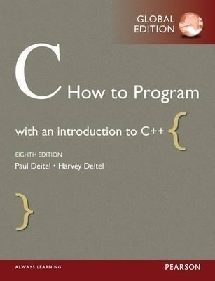 C How To Program, Global Edition - Paul Deitel (paperback)