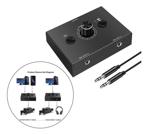 Conmutador De Audio Estéreo De 3,5 Mm Selector De Salida 1