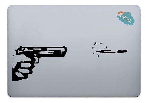 Pistola Sticker Sticker Para Laptop Mod2