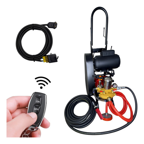 Bomba De Lava Jato Motor Mono 2cv 15m C/ Controle E Carrinho