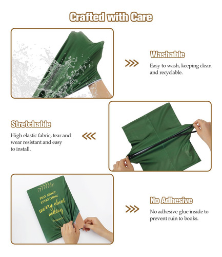 Funda Elástica Reutilizable Para Libros De Tapa Dura 7 Unida