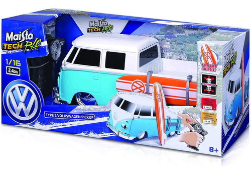 Maisto Tech 1:16 Escala 24 Ghz Vw Tipo 2 Pick-up Blue Con