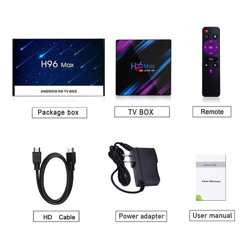 Melhor Tv Box H96 Max 2gb+16gb Para Netflix, Filmes E Tv 4k