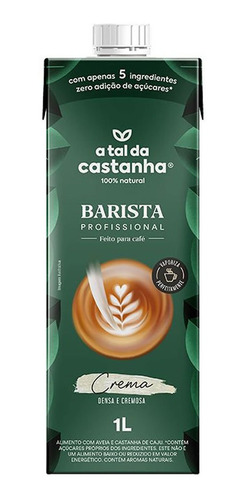 Castanha De Caju Com Aveia Barista 1l  - A Tal Da Castanha 