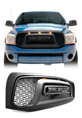 Parrilla Para Dodge Ram 2006-2008 Con Led Ambar