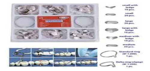 Easyinsmile Matrices De Tofflemire Dentales, Bandas De Acero Inoxidable, Suministros Ortodonciales, 0,04 Mm, 144 Unidades, #4