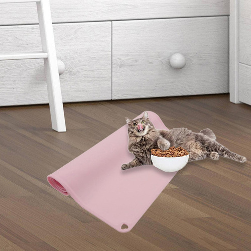 M Tapete Impermeable Para Mascotas, Dispensador De Agua Rosa