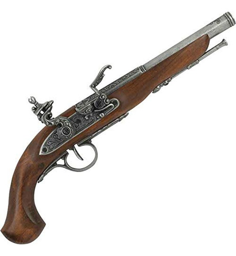 Replica Pistola Antigua Flintlock De Chispa No Dispara Zurdo