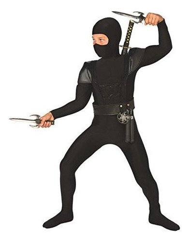 Disfraz De Ninja Para Niños, Negro, Kung Fu Karate, Talla Me