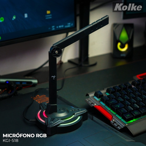 Imagen 3 de 8 de Microfono Gamer Rgb Dragon Sigyn Cable Usb Pc Notebook