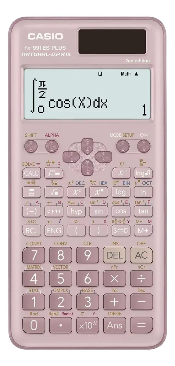 Calculadora Casio Fx-991ES Plus tapa plástica Color Rosado