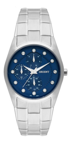 Relógio Orient Feminino Multifunçao Fbssm033 D1sx Prata Azul