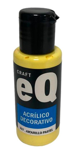 Acrílico Decorativo Eq Arte Craft 50cc Amarillo Pastel 307