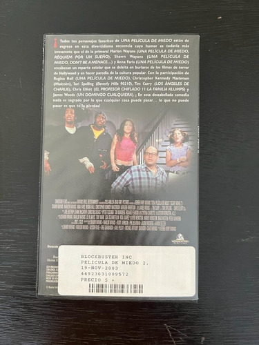 Vhs Comedia Scary Movie 2 Otra Pelicula De Miedo (Usado)