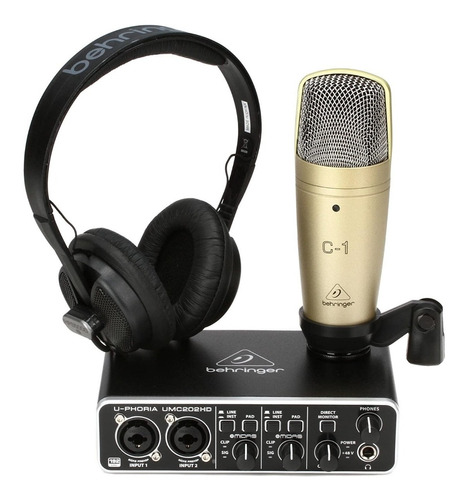 Interfaz Audio Behringer U-phoria Studiopro Podcast Umc202hd