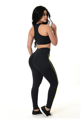 Cal a Legging Empina Bumbum 0 Transpar ncia Detalhe Colorido