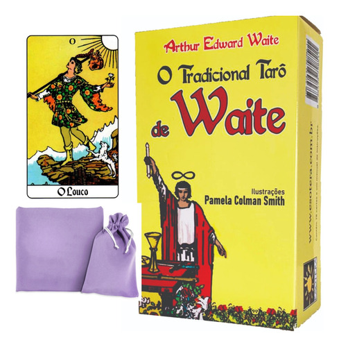 Grande Tarô Waite 78 Cartas Toalha E Saquinho ( Escolha Cor)