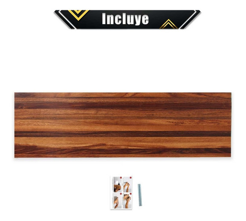 Imagen 8 de 10 de Repisa Flotante Madera Solida Parota Huanacaxtle 60x20 Cm
