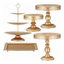 Comprar Juego De Soportes De Metal Para Pasteles Y Postres 5pzs