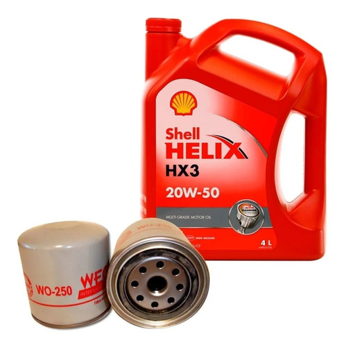 Filtro Aceite Wega + Shell Hx3 20w50 4lt Ford Escort 1.6