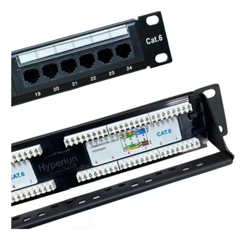 Patch Panel 24p Rj45 Cat.6 1u C/guia Tras.19 Certif. Scanner