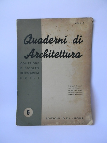 Quaderni Di Architettura Roma Planos 1946 Ilustrada