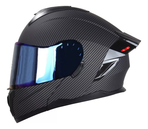 Casco Abatible Edge Boston Texturizado Con Luz Led