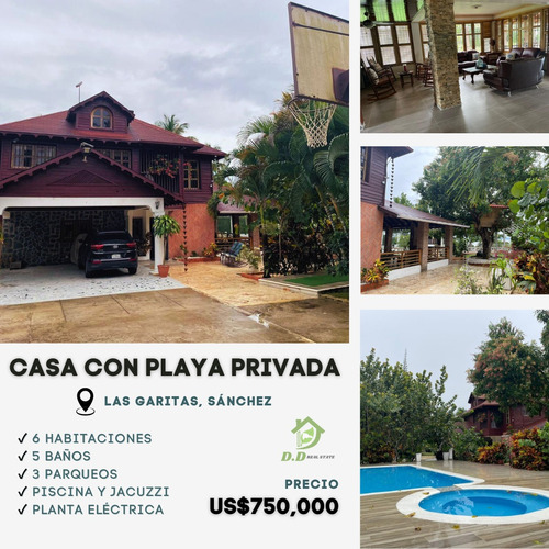 Casa Con Playa Privada En Las Garitas - Sánchez