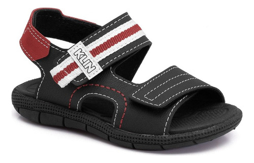 Sandalia Klin Tic Tac Negro/rojo