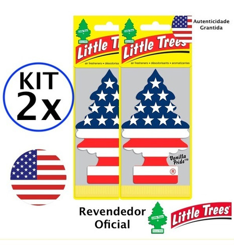 Imagem 1 de 5 de 2 Little Trees Aromatizante Cheirinho Carro Vanilla Eua