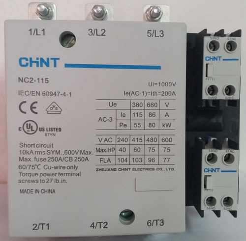 Contactor Chint, Mod Nc2-115 220v-240v