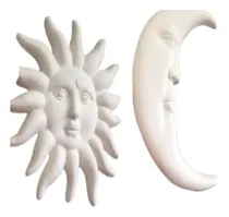 Comprar Set 3 Figuras Para Pintar, Decorativas Sol Y Luna Mascaras