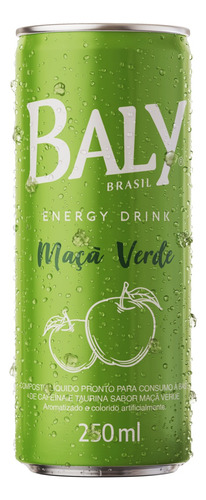 Energético Maçã Verde Baly Lata 250ml