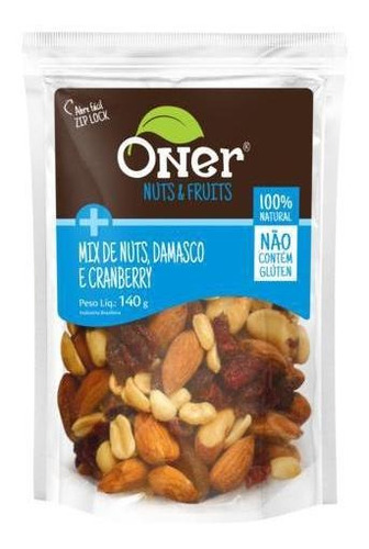 Mix De Nuts, Damasco E Cranberry 140g