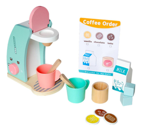 Xu Máquina De Café De Madera Que Juega Con Los Accesorios