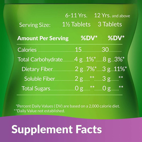 Suplemento De Fibra Benefiber Prebiótico 100tab Masticables Sabor Sin Sabor