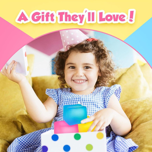 3 Piezas Stress Relief Cube Squishy Juguetes Antiestrés