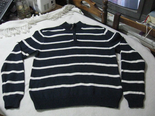 Sweater Medio Cierre De Mujer Brooks Brothers Talla L Impec