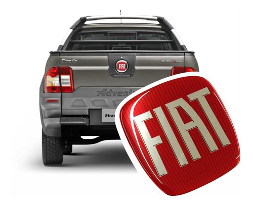 Emblema Fiat Strada Adesivo Tampa Traseira 2008 A 2017 Fgc