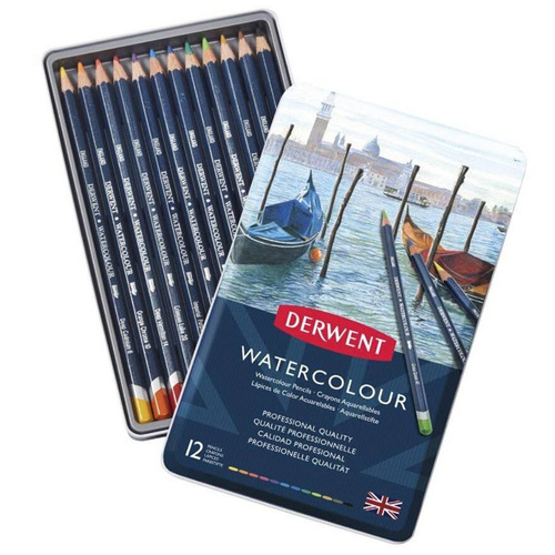 Derwent Watercolour - Set 12 Lápices De Colores Acuarelables